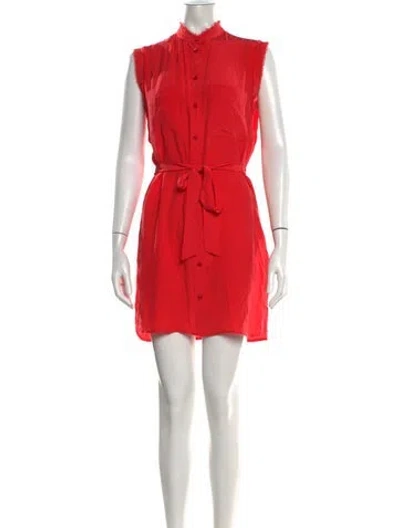 Pre-owned Equipment Silk Mini Dress In Pink