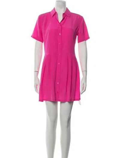 Pre-owned Equipment Silk Mini Dress In Pink