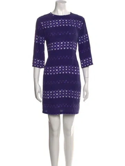 Pre-owned Equipment Silk Mini Dress In Purple