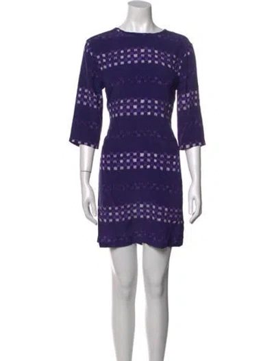 Pre-owned Equipment Silk Mini Dress In Purple