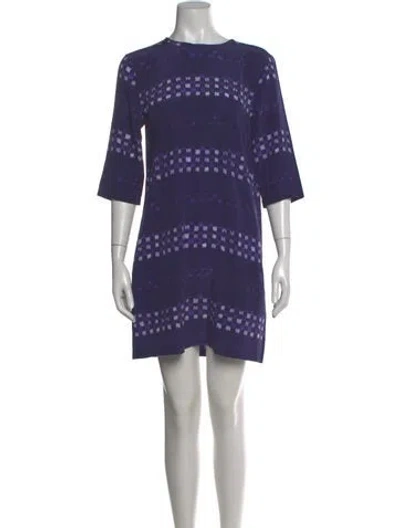 Pre-owned Equipment Silk Mini Dress In Purple