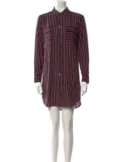 Pre-owned Equipment Silk Mini Dress In Red