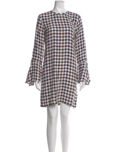 Pre-owned Equipment Silk Mini Dress W/ Tags In Blue