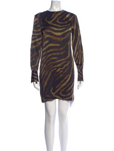 Pre-owned Equipment Silk Mini Dress W/ Tags In Blue