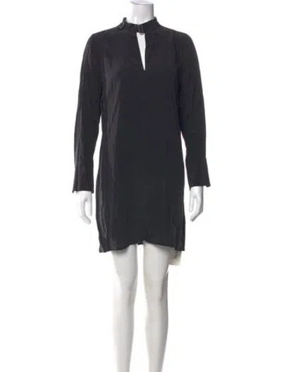 Pre-owned Equipment Silk Mini Dress W/ Tags In Gray