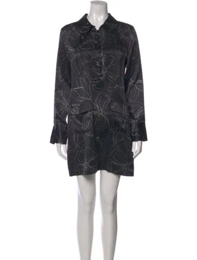 Pre-owned Equipment Silk Mini Dress W/ Tags In Gray