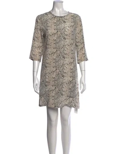 Pre-owned Equipment Silk Mini Dress W/ Tags In Gray