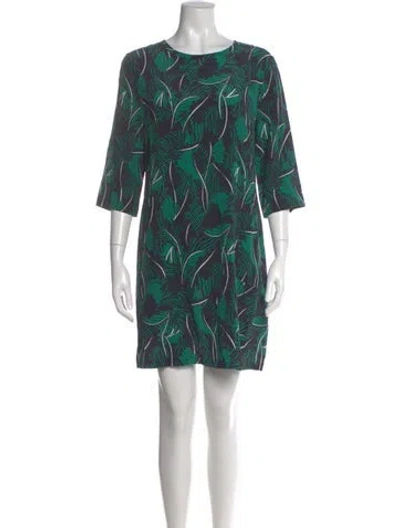 Pre-owned Equipment Silk Mini Dress W/ Tags In Green