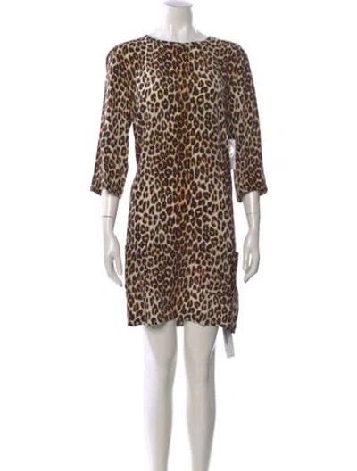 Pre-owned Equipment Silk Mini Dress W/ Tags In Neutral