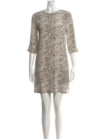 Pre-owned Equipment Silk Mini Dress W/ Tags In Neutrals