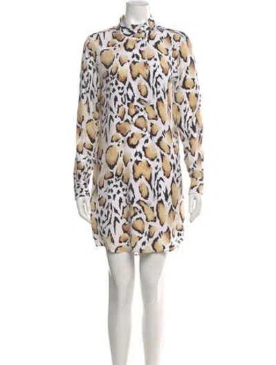 Pre-owned Equipment Silk Mini Dress In White