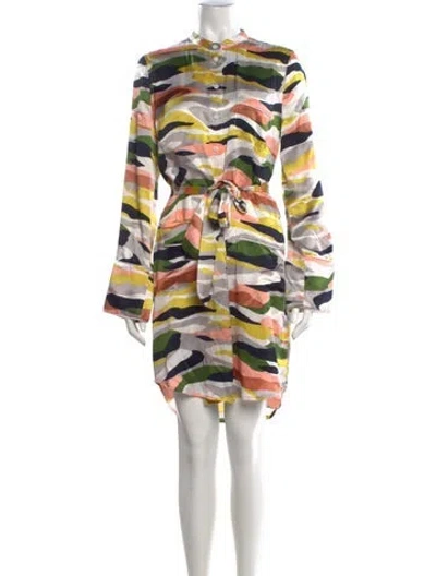 Pre-owned Equipment Silk Mini Dress In White