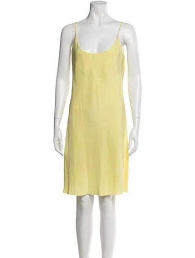 Pre-owned Equipment Silk Mini Dress In Yellow