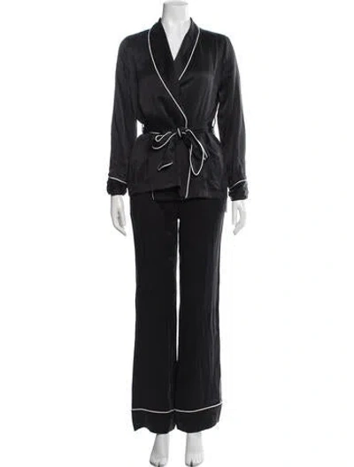 Pre-owned Equipment Silk Pant Set In Black