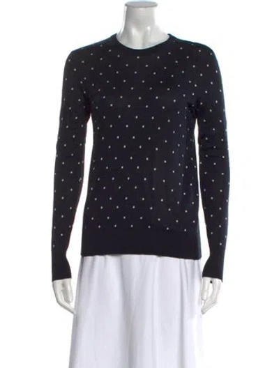 Pre-owned Equipment Silk Polka Dot Print Sweater In Black