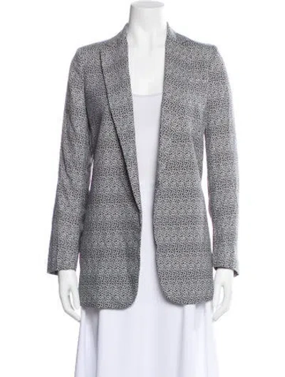 Pre-owned Equipment Silk Printed Evening Jacket In Black