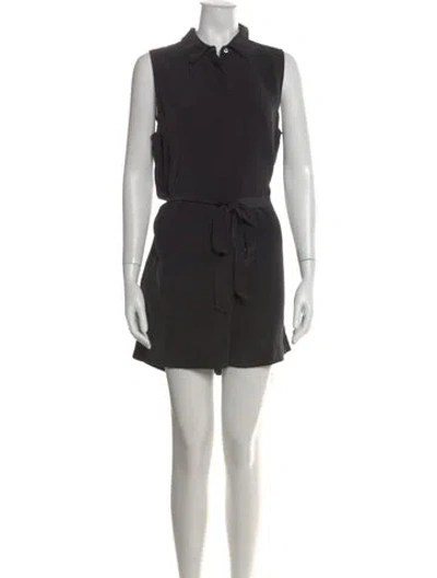 Pre-owned Equipment Silk Romper In Black