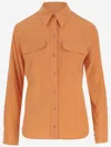 Equipment Silk Shirt In Orange