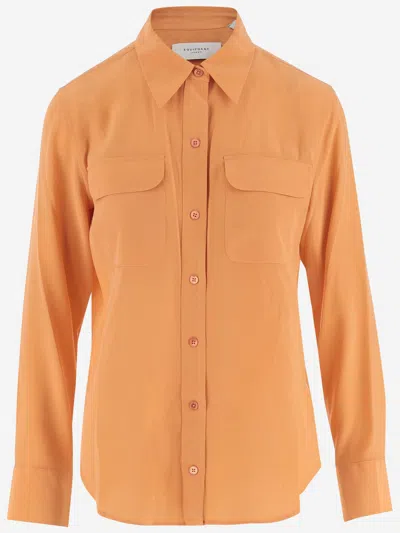 Equipment Silk Shirt In Orange