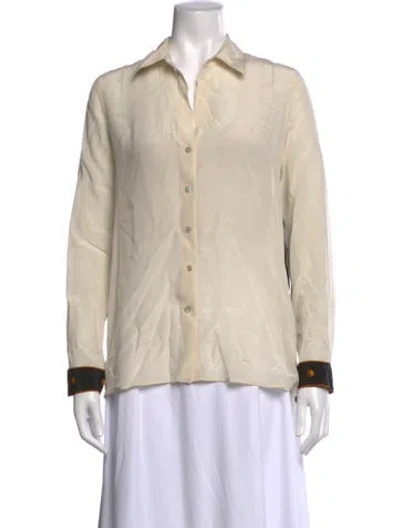 Pre-owned Equipment Silk Sweater In Neutrals