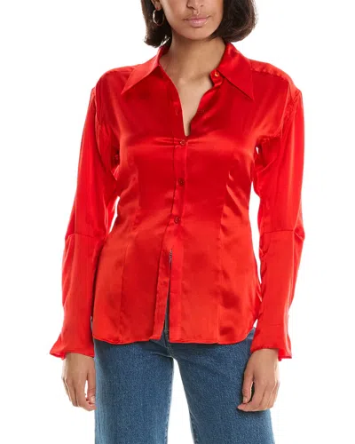 Equipment Silk Top In Red