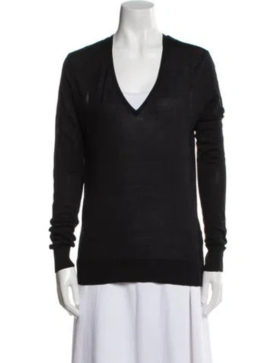 Pre-owned Equipment Silk V-neck Sweater In Multi