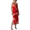 Equipment Silvana Print Silk Slipdress In Fiery Red Multi