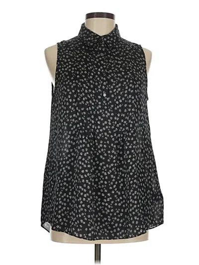 Pre-owned Equipment Sleeveless Blouse In Black