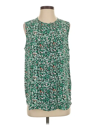 Pre-owned Equipment Sleeveless Blouse In Green