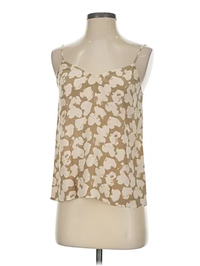 Pre-owned Equipment Sleeveless Blouse In Tan