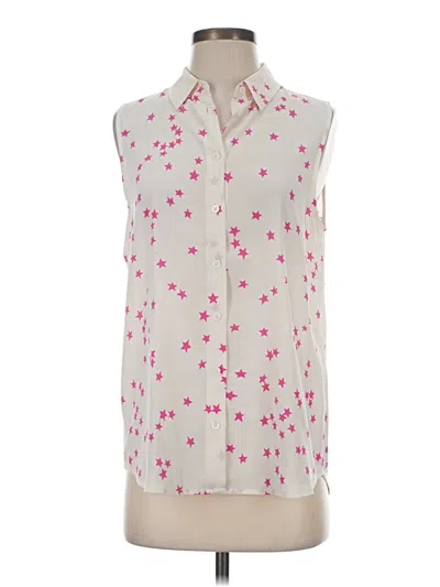 Pre-owned Equipment Sleeveless Button Down Shirt In Ivory