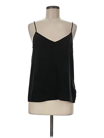 Pre-owned Equipment Sleeveless Silk Top Black Halter Neckline Tops