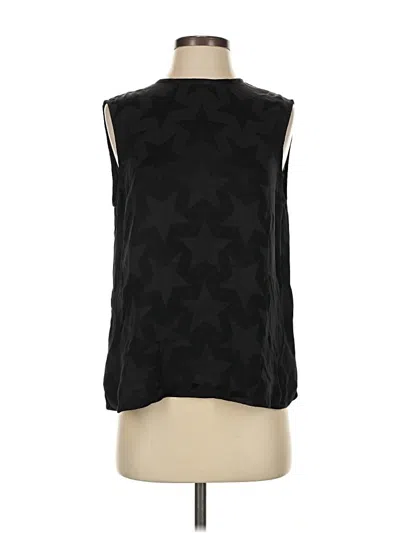 Pre-owned Equipment Sleeveless Silk Top Black High Neck Tops