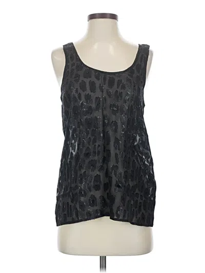 Equipment Sleeveless Top Gray Scoop Neck Tops In Black