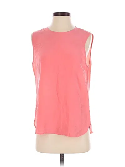 Pre-owned Equipment Sleeveless Top Pink Boatneck Tops