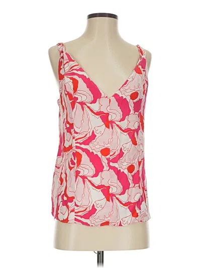Pre-owned Equipment Sleeveless Top Pink Sweetheart Neckline Tops