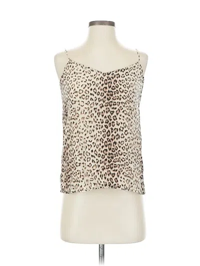 Pre-owned Equipment Sleeveless Top Tan Sweetheart Neckline Tops In Brown