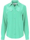 Equipment 'slim Signature' Emerald Green Shirt With Classic Collar In Green