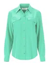 Equipment 'slim Signature' Emerald Green Shirt With Classic Collar In Green