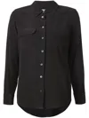 Equipment Patched Chest Pocket Plain Shirt In Black  