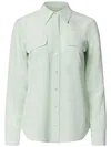 Equipment Silk Long-sleeve Shirt In Green