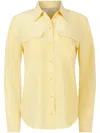 Equipment Signature Silk Shirt In Yellow