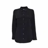 Equipment Patched Chest Pocket Plain Shirt In Black