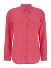 EQUIPMENT PINK SHIRT WITH POCKETS IN SILK WOMAN