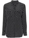 Equipment Polka Dot Shirt In Blue