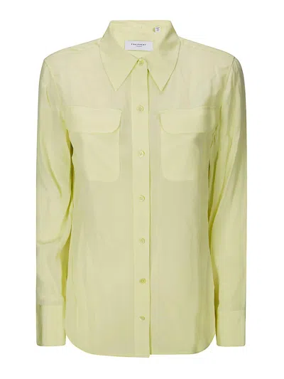 Equipment Signature Silk Shirt In Yellow