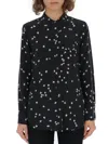 Equipment Black Shirt With All-over Star Motif And Patch Pockets On The Chest In Black/br.white