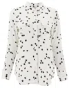 Equipment White Shirt With All-over Star Motif And Patch Pockets On The Chest In Silk Woman In Bright White