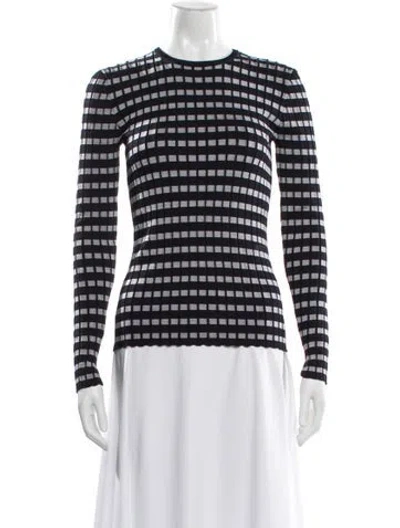 Pre-owned Equipment Striped Crew Neck Sweater In Blue