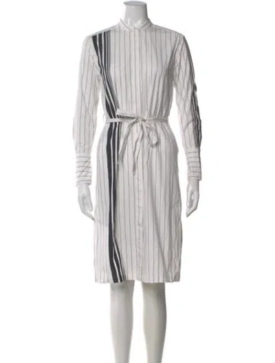 Pre-owned Equipment Striped Knee-length Dress In Multi